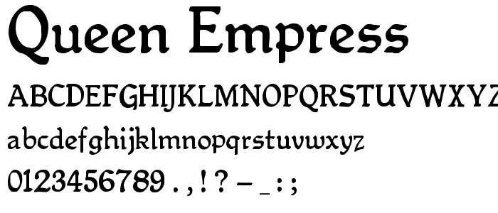Queen Empress font